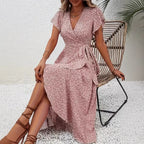 FLEURIE™ - Floral Wrap Midi Dress
