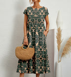 FLORENE™ - Breezy Floral Midi Dress