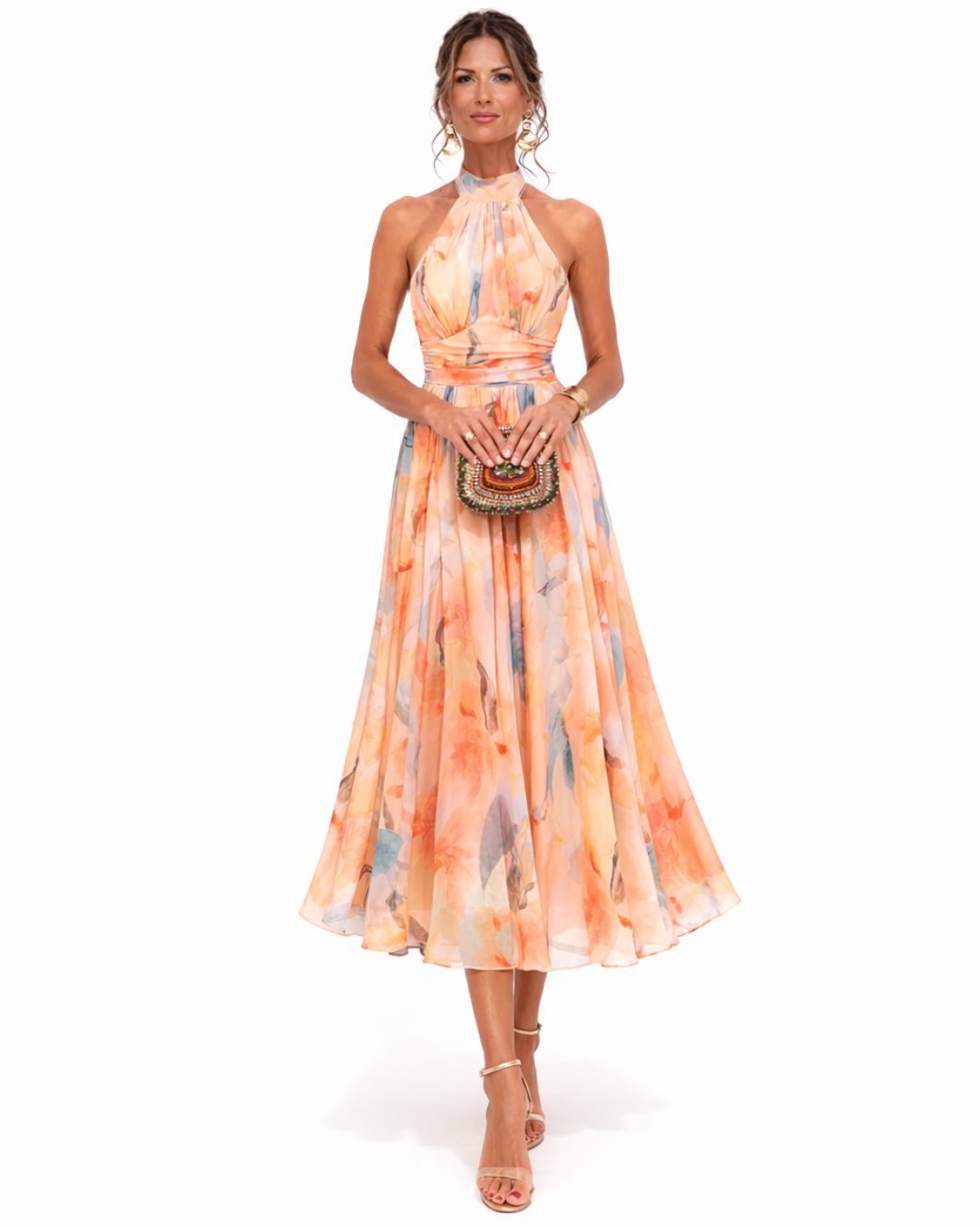 Aurora™ | Halter Neck Maxi Dress