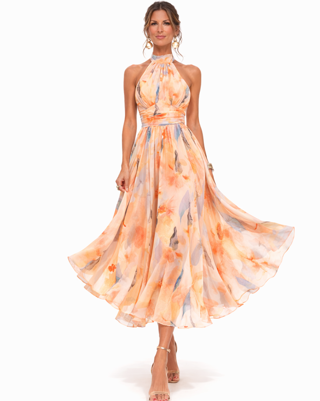 Aurora™ | Halter Neck Maxi Dress