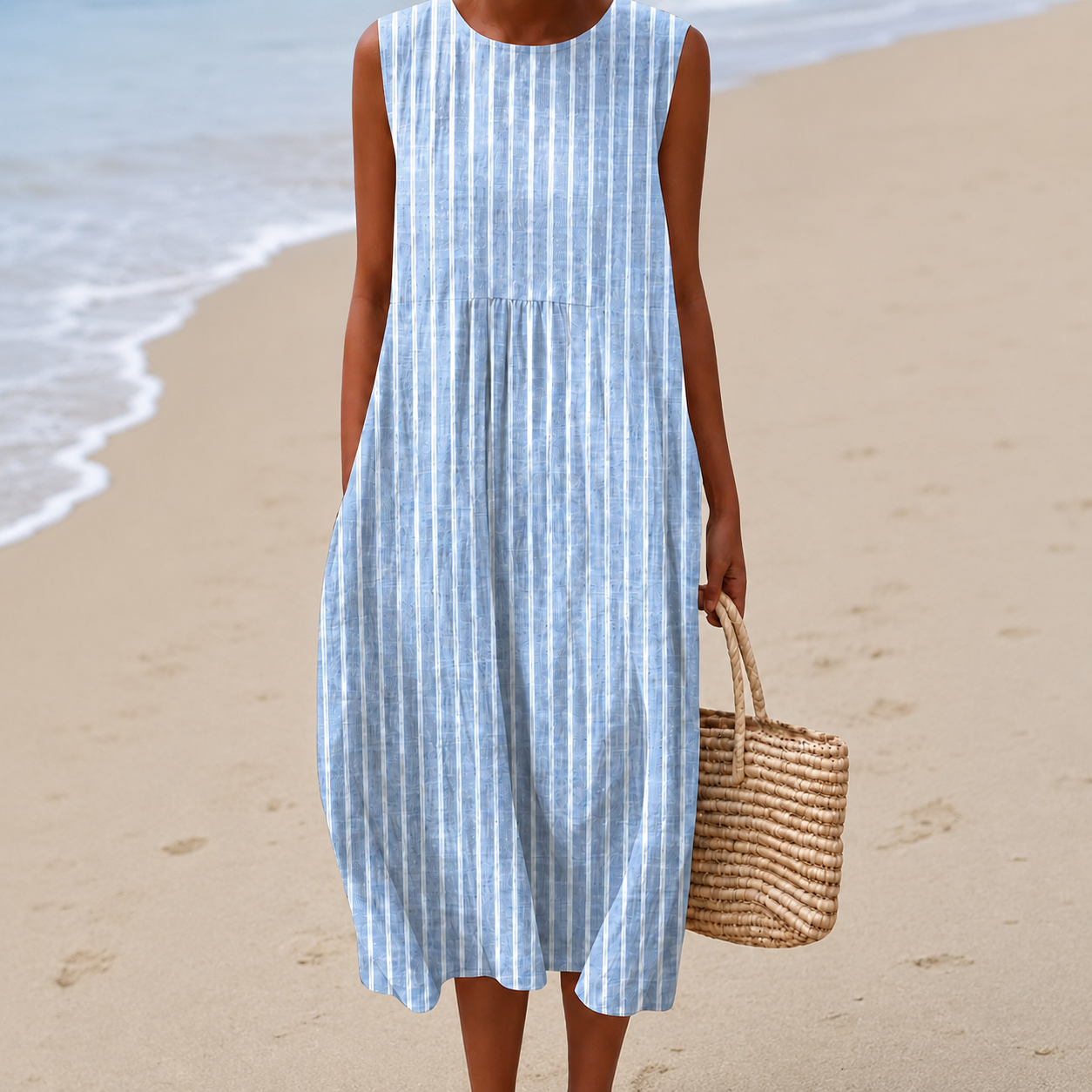 Nora™ | Airy Tummy-Flattering Floral Midi Dress