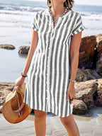 JULISSA™ – Elegant Striped Dress