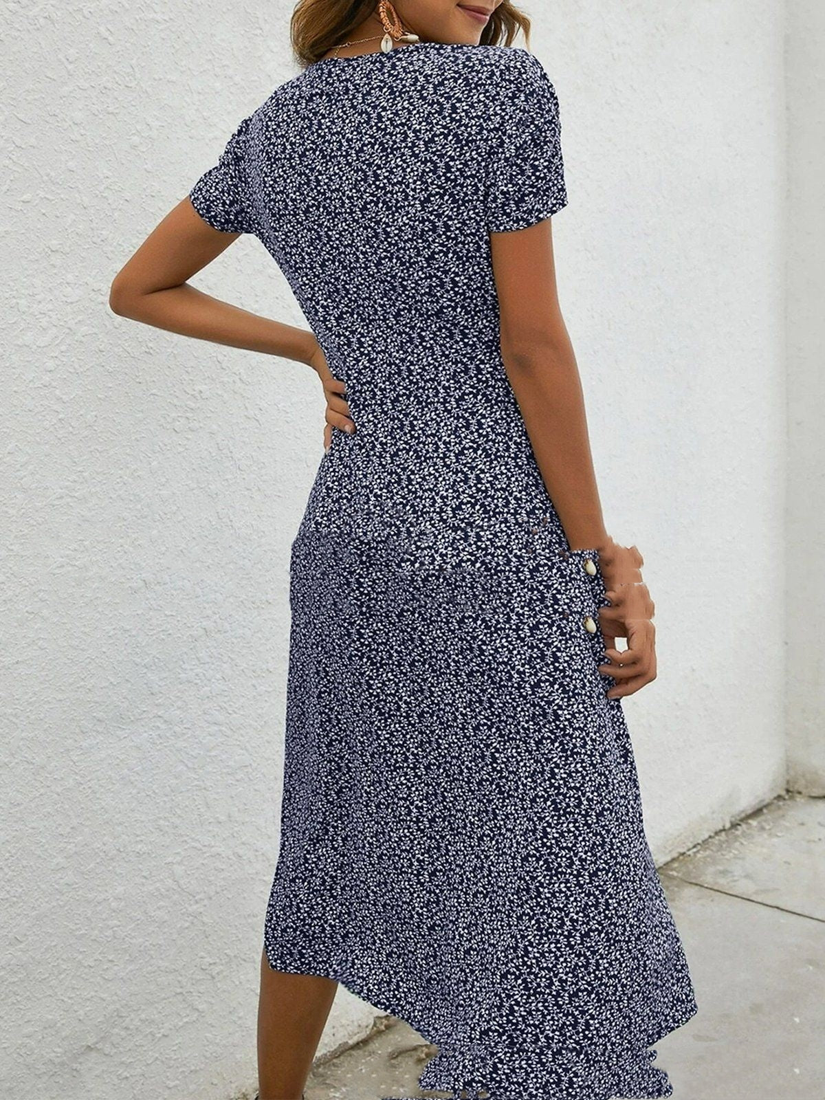 MARGUERITE™ - Floral Button-Front Dress