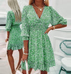 Elisa™ | Floral Puff Sleeve Dress