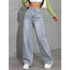 CÉLESTE™ - High Waist Printed Straight Leg Jeans