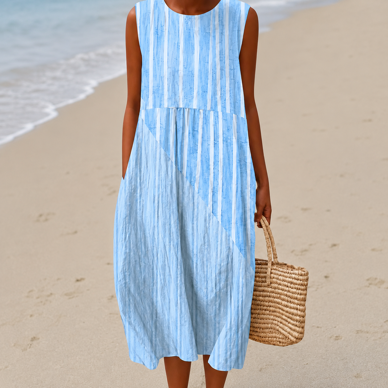 Nora™ | Airy Tummy-Flattering Floral Midi Dress