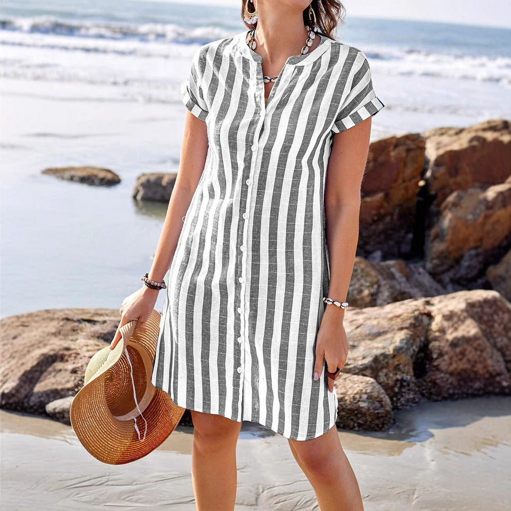 JULISSA™ – Elegant Striped Dress