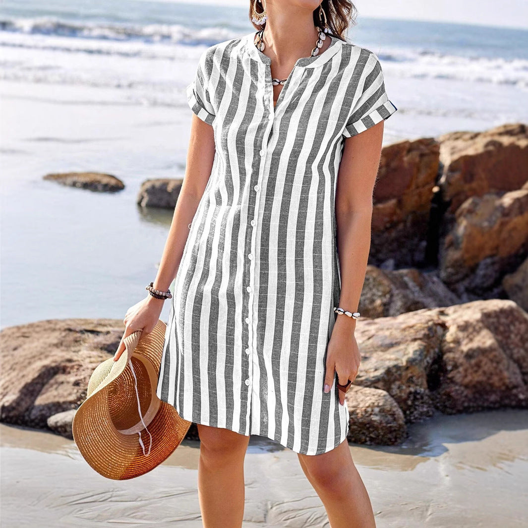 JULISSA™ – Elegant Striped Dress
