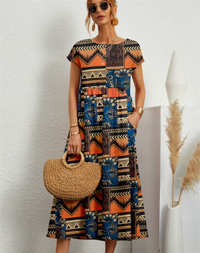 FLORENE™ - Breezy Floral Midi Dress