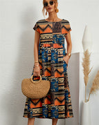 FLORENE™ - Breezy Floral Midi Dress