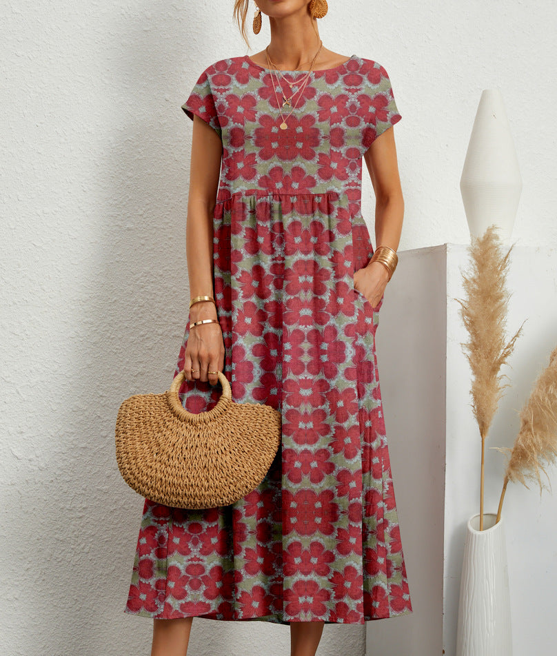 FLORENE™ - Breezy Floral Midi Dress