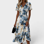 Denise™ | Floral Wrap Midi Dress