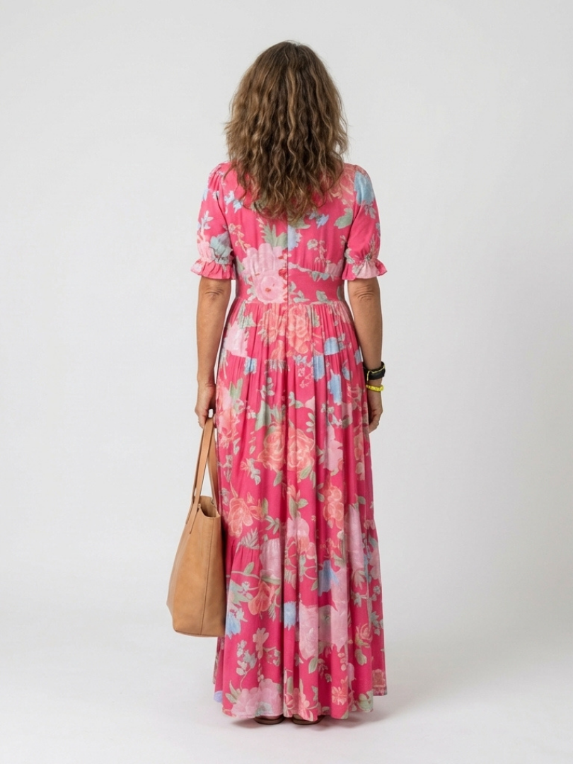 Lyrienne™ | Floral V-Neck Dress