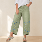 Emma™ | Embroidered Wide-Leg Tulip Hem Jeans