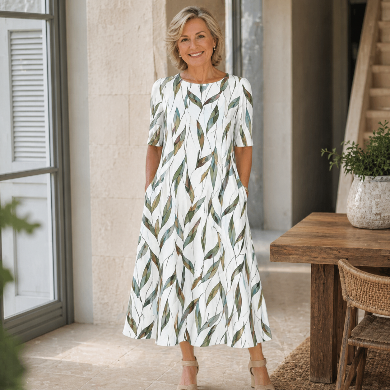 Fioretta™ | Elegant Floral Print Dress