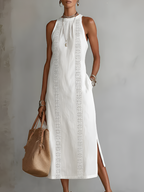 Jimena™ | Midi Dress with Mandarin Collar