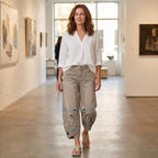 Emma™ | Embroidered Wide-Leg Tulip Hem Jeans